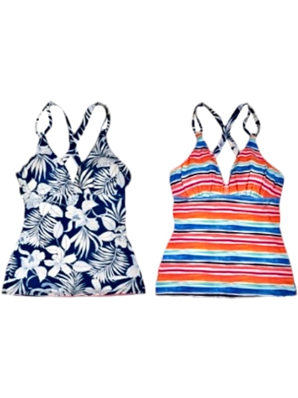 Tommy Bahama Island Cays Blooms Reversible Crossback Tankini Top
